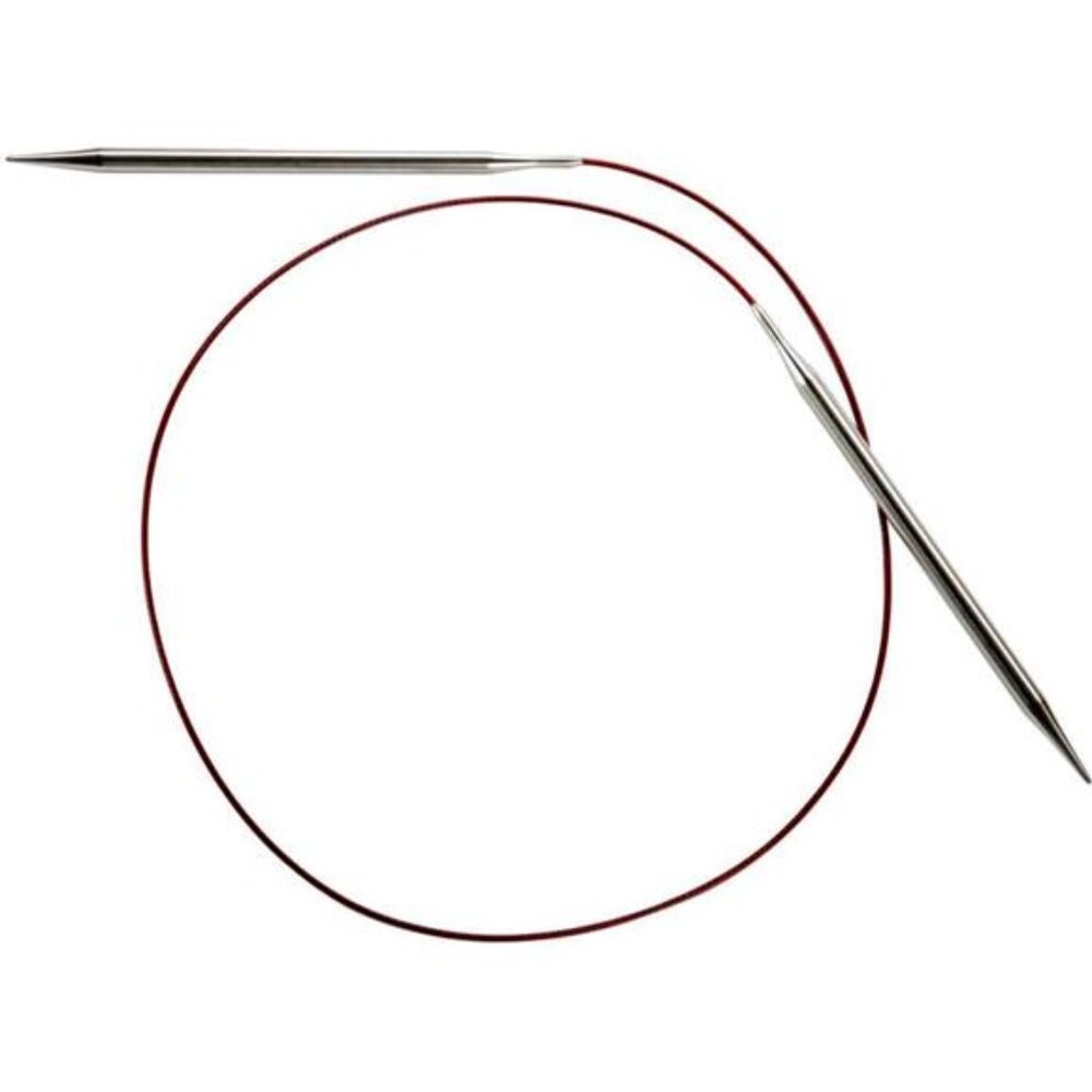 Red Lace Circular 32 inch (81cm) Stainless Steel Knitting Needle Size